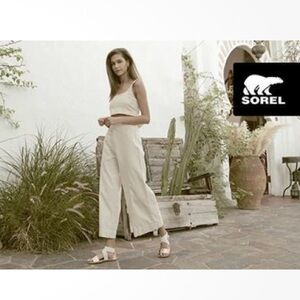 Sorel Ella Gladiator Sandal in Bronze & Cream Women's Size 9